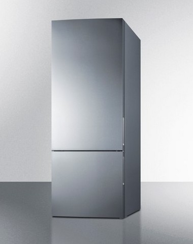 Contemporary energy efficient refrigerators with stainless doors